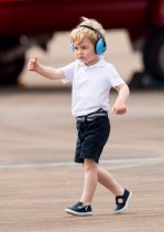 Prince William, Duke of Cambridge and Catherine, Duchess of Cambridge with Prince George of Cambridge visit The Royal International Air Tattoo at RAF Fairford