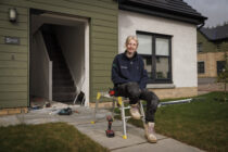 ALFORD, SCOTLAND, APRIL 17 2025;
Jade McDonald is a female joiner and is desperate for other women to join the trade. In four years she has no encountered another female on the job. She doesn't need any staff but would take on a woman apprentice in a flash for some company.
Photo by Ross Johnston/Newsline Media