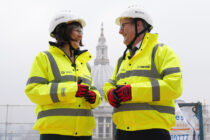 Britain's Labour Party Leader Keir Starmer and Shadow Chancellor of the Exchequer Rachel Reeves visit a building site in London, Britain, March 7, 2024.