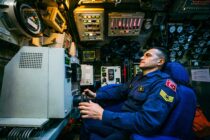 SICILY, ITALY - FEBRUARY 22: Crew pictured in the hydraulic pump room where manoeuvres are carried out onboard the Turkish submarine TCG İnönü ahead of NATO's Dynamic Manta exercise on February, 22, 2026 in Sicily, Italy. Allied forces will deploy across the Mediterranean Sea from 23 February to 6 March, for NATO’s annual Exercise Dynamic Manta 26. This exercise is a key maritime activity designed to strengthen collective defence, reinforce Allied assurance and deepen operational cooperation among participating nations.