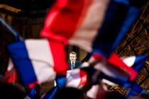 7 May 2016; The Louvre, Paris, France. Emmanuel Macron is elected president beating his opponent Marine Le Penn of the Front National 66%-33%. Macron will appoint a prime minster and cabinet to to his newly formed party En Marche! in the days come.