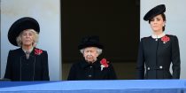 HM The Queen, Duchess of Cornwall and Duchess of Cambridge at the Cenotaph 2018