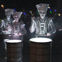 FREE FIRST USE PICTURES
Pictured Spark ! Drummers
Paisley Halloween festival kicks off with spooktacular parade
Paisley town centre came alive this evening with a Friday fright night spectacular as the town’s two-day Halloween Festival kicked off.
Thousands turned out to see a lantern-lit parade headed by the Spark! LED drummers take over the town’s High Street.
They were joined by hundreds of young people from various community groups, many of whom donned elaborate costumes, specially made for the occasion.
The fun continued with a fire garden and outdoor illuminations led by outdoor arts specialists Walk the Plank against the backdrop of Paisley Abbey and Town Hall.
The event was organised by Renfrewshire Council as part of the build-up to Paisley’s bid for UK City of Culture 2021.
The fun continues on Saturday with live music and entertainment as well as Halloween-themed kids activities from noon until 9pm. More info at www.paisley2021.co.uk
-- --
Colin Orr
Senior Communications Officer
Renfrewshire Council
0141 618 7348
07985705057
Mark F Gibson / Gibson Digital
infogibsondigital@gmail.co.uk
www.gibsondigital.co.uk
All images © Gibson Digital 2016. Free first use only for editorial in connection with the commissioning client's press-released story. All other rights are reserved. Use in any other context is expressly prohibited without prior permission.