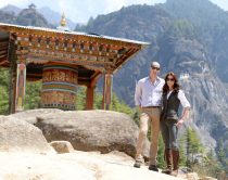 The Duke and Duchess of Cambridge trek to the Tiger's nest Monastry in Bhutan