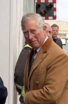 A big smile from HRH Prince Charles as he arrives at BAE offices for a private visit. Monday.April 10th 2017. PICTURE by MILTON HAWORTH