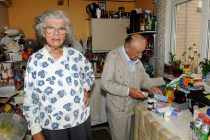 Elderly couple living on top floor flat with medications.