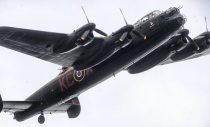 © Licensed to London News Pictures. 17/05/2013 London, UK. The last remaining flying Lancaster bomber pays tribute to the Dambusters on a flypast at the RAF Museum, London. Nineteen of the classic aircraft took part in the historic raid on German dam's 70 years ago.
Photo credit : Simon Jacobs/LNP