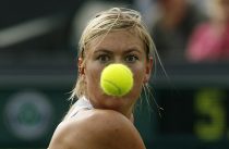 Russia's Maria Sharapova plays a return to France's Severine Bremond during their singles match at the Wimbledon tennis championships in London June 28, 2007.