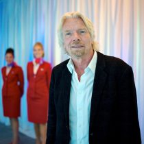 Virgin Atlantic celebrate the launch of their flights to Vancouver. Fairmont Pacific Rim cocktail and canape reception. Sir Richard Branson, founder and President of Virgin Atlantic Airways and members of the cabin crew. Vancouver, British Columbia, Canada. May 25, 2012. Photo: Edmond Terakopian