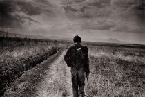 Toward the front. The front line in Martakert, Karabakh. 1994. Photo: Edmond Terakopian