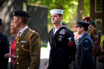 State visit to Britain by US President Barack Obama. US and UK Armed Forces (Service Personnel who served in either Iraq or Afghanistan) with their partners, arrive for the Downing Street BBQ. May 25 2011. Photo: Edmond Terakopian