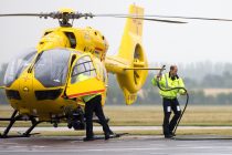 PIC BY GEOFF ROBINSON PHOTOGRAPHY 07976 880732.
File picture shows Prince William on his first day of work at the East Anglian Air Ambulance base in Cambridge in July 2015.
Prince William's new luxury office features a PLAYSTATION so he can relax between missions, it has been revealed today (Mon).
His new quarter of a million-pound office at the East Anglian Air Ambulance base is also stocked with other home comforts including 55 inch televisions with sound bars, a cappuccino machine and large larder fridge.
The Duke of Cambridge and his colleagues have just moved into the purpose-built two-storey building, which also boasts a state-of-the-art toaster, microwave oven and cooker.
It is a far cry from their previous base - a room at the back of the main Cambridge airport building, which staff described as "cosy" - and where the crew were not even allowed to make toast due to safety concerns.
The new building, which is on the same site, features training rooms and two bedrooms with bunkbeds, allowing crew to sleep over after late shifts.
Photos of the interior show the training rooms have large 55 inch televisions, a water cooler and even a Playstation, whilst the two bedrooms each contain two bunk beds.
SEE COPY CATCHLINE Playstation for Prince William
