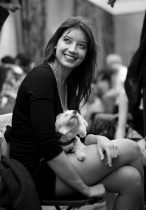 SHOT IN B AND W. Model Daisy Lowe has her make-up applied backstage at the Vivienne Westwood Red Label show, as part of London Fashion Week, London. PRESS ASSOCIATION Photo. Picture date: Sunday September 19, 2010. Photo credit should read: Katie Collins/PA Wire