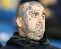 Millwall Fan during Carabao Cup 3rd Round match between Millwall and Fulham at The Den Ground, London, England on 25 Sept 2018.