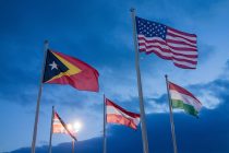 Dusk at the Stampesletta during the Winter Youth Olympic Games, Lillehammer Norway. ©Neil Turner. 17 February 2016.