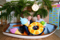 On The Beach Ryanair Partnership lauch, Manchester, 2nd May, 2024. Picture shows Ryanair CEO Eddie Wilson, left, with Shaun Morton CEO of On The Beach (Picture Jon Super 07974 356-333)