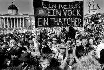 The second Battle of Trafalgar. Poll tax riots in Trafalgar Square and surrounding area on 31 March 1990 which holed the Thatcher government below the water line.