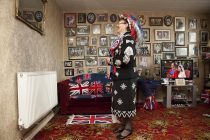 LOCATION, UK 29/04/2011. The Royal Wedding of HRH Prince William to Kate Middleton. Doreen Golding Pearly Queen for Bow Bells and Old Kent Rd, gets ready before attending an East London street party as part of the Royal Wedding celebrations.Photographer Andrew Baker/LNP. Please see special instructions. © under license to London News Pictures