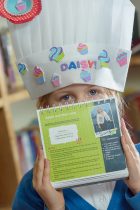 20/12/2012 Children at Buckland Monachorum St Andrew's C of E School with their recipe book.