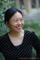 Xiaolu Guo, Chinese-British novelist and filmmaker at St Cross College, Oxford, before her talk with Angus Phillips ‘China Lecture: Life and Work’ at the Weston Lecture Theatre. FT Weekend Oxford Literary Festival, 30 March 2022. Photo © Graham Harrison.