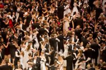 May0060348 . Daily TelegraphThe Vienna Opera Ball, an annual Austrian society event which started in 1935 but was suspended during WWII .Tickets to the ball start at Ä270 and a box in the Opera House costs more than Ä20,000.It is one of the most exclusive events in the Viennese social calendar and is always kicked off with 186 debutantes and their partners dancing the opening waltz but also attracts celebrities from across the globe .Vienna 12 Feb 2015