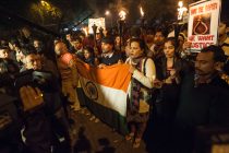 New Delhi, India, UK. 29th December 2012. India bans Leslee Udwin's "India's Daughter" Documentary. Archive images of the anti-rape demonstrations in the immediate aftermath of the rape in New Delhi. Pictured: Crowds of demonstrators take part in a night-time vigil at Jantar Mantar, New Delhi. Earlier that day news broke of the death of a victim of gang-rape. // Lee Thomas, Flat 47a Park East Building, Bow Quarter, London, E3 2UT. Tel. 07784142973. Email: leepthomas@gmail.com. www.leept.co.uk