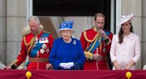 15 June 2013 London UK
Britain's Queen Elizabeth II celebrates her official birthday at the Trooping of the Colours ceremony at Buckingham Palace in central London with her family.
Photograph by Michael Dunlea