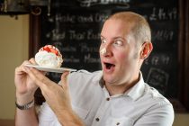 © Licensed to simonjacobs.com. 27/09/2014 London, UK. Great British Bake Off finalist Richard Burr at The Battle Axes, Elstree, Herts for a Chef and Brewer design a pudding competition. Photo credit : Simon Jacobs
