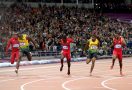 Usain Bolt wins the 100m final at London 2012.